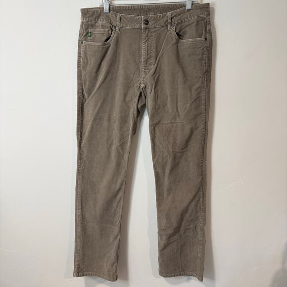 Stio Mens Rivet Cord Corduroy Pants Light Brown Straight Leg 35 Long Cotton - Picture 1 of 9